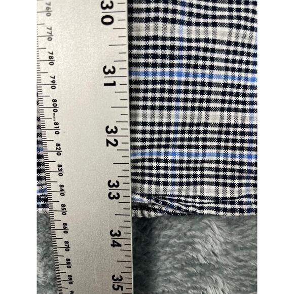 Men’s blue grey checked Cremieux Classics long sleeve shirt XLT excellent - Picture 3 of 10